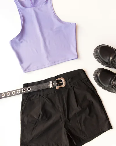 Checked bermuda shorts