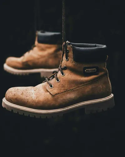Leather work boots