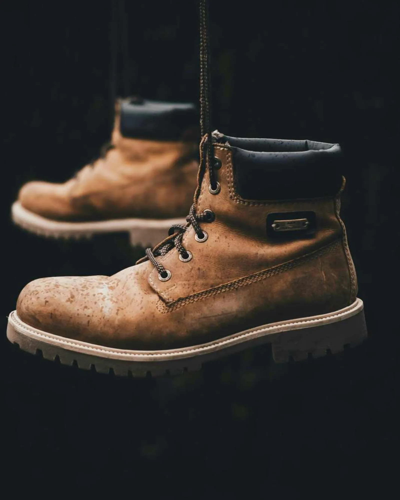 Leather work boots