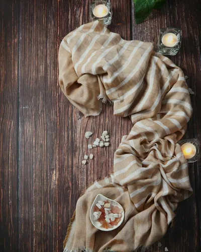 Woven cotton shawl