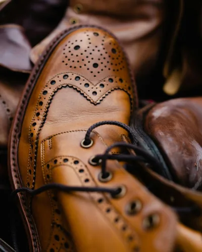 Leather work boots