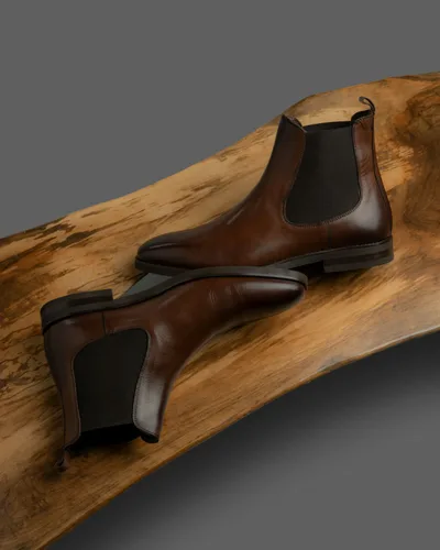 Leather work boots