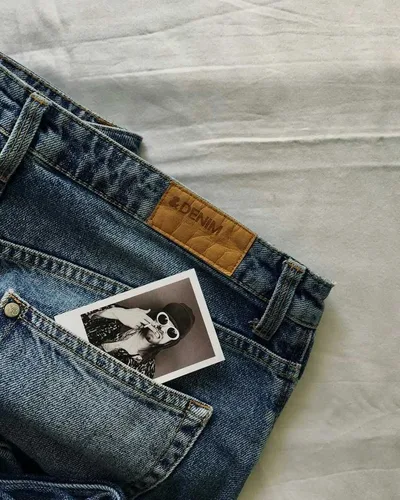 Jeans cut by hand