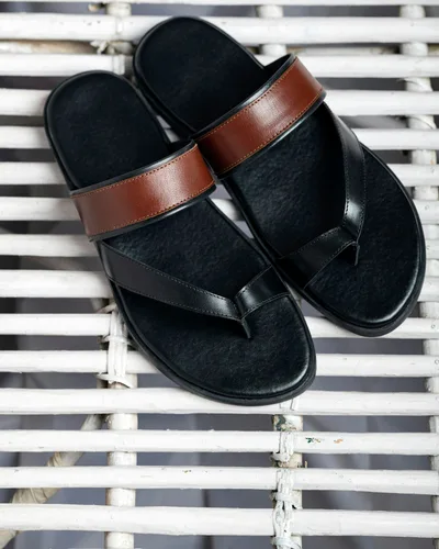 Leather slides