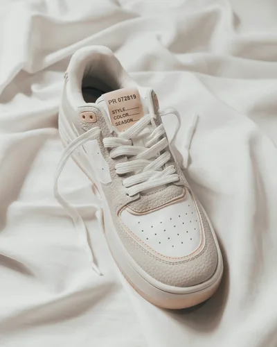 White leather sneakers
