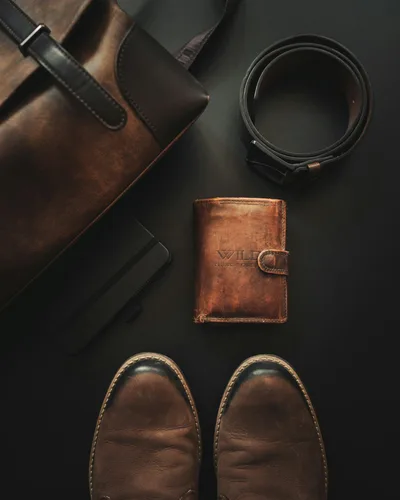 Leather braided belt