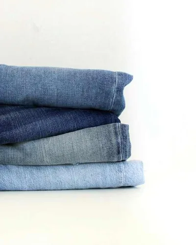 Jeans cut by hand