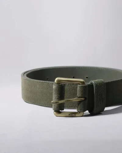 Leather braided belt