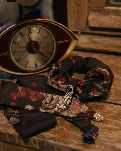 Printed silk scarf